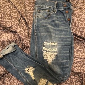 high waisted boyfriend jeans